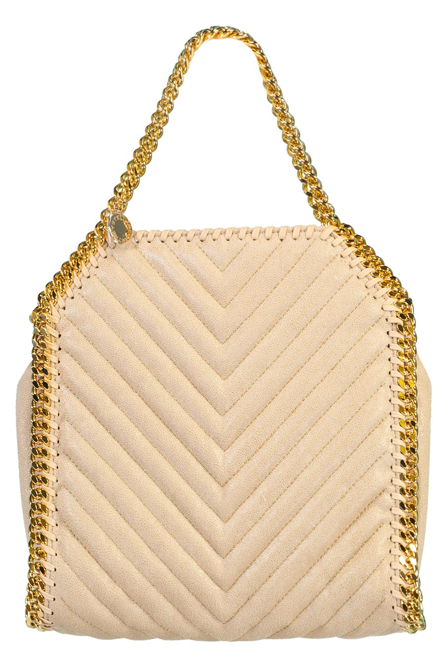STELLA MCCARTNEY-Mini Tote Eco Shaggy Deer Chevron-BUTTER