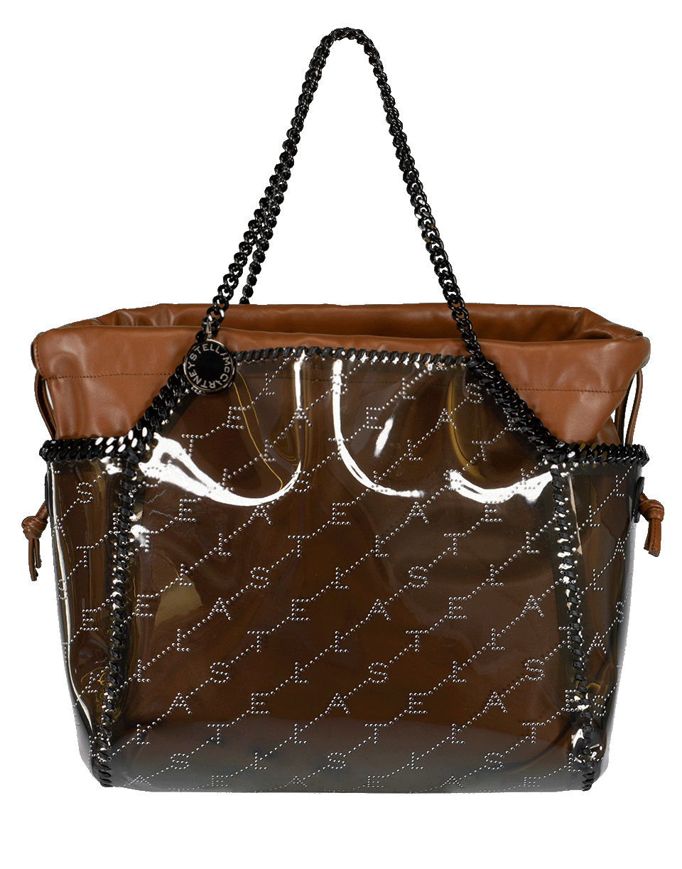 STELLA MCCARTNEY-Clear Stella Chain Tote-CINNAMON