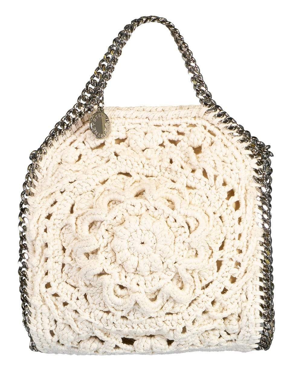 STELLA MCCARTNEY-Floral Crochet Falabella Tote-IVORY