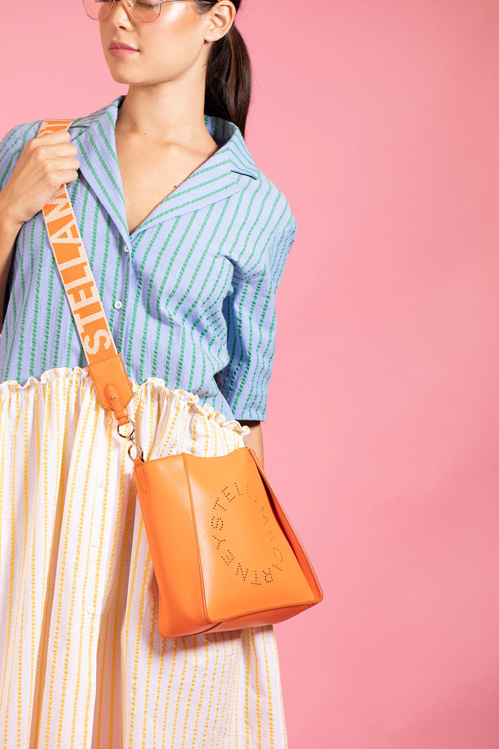 STELLA MCCARTNEY-Mini Crossbody Bag-ORANGE