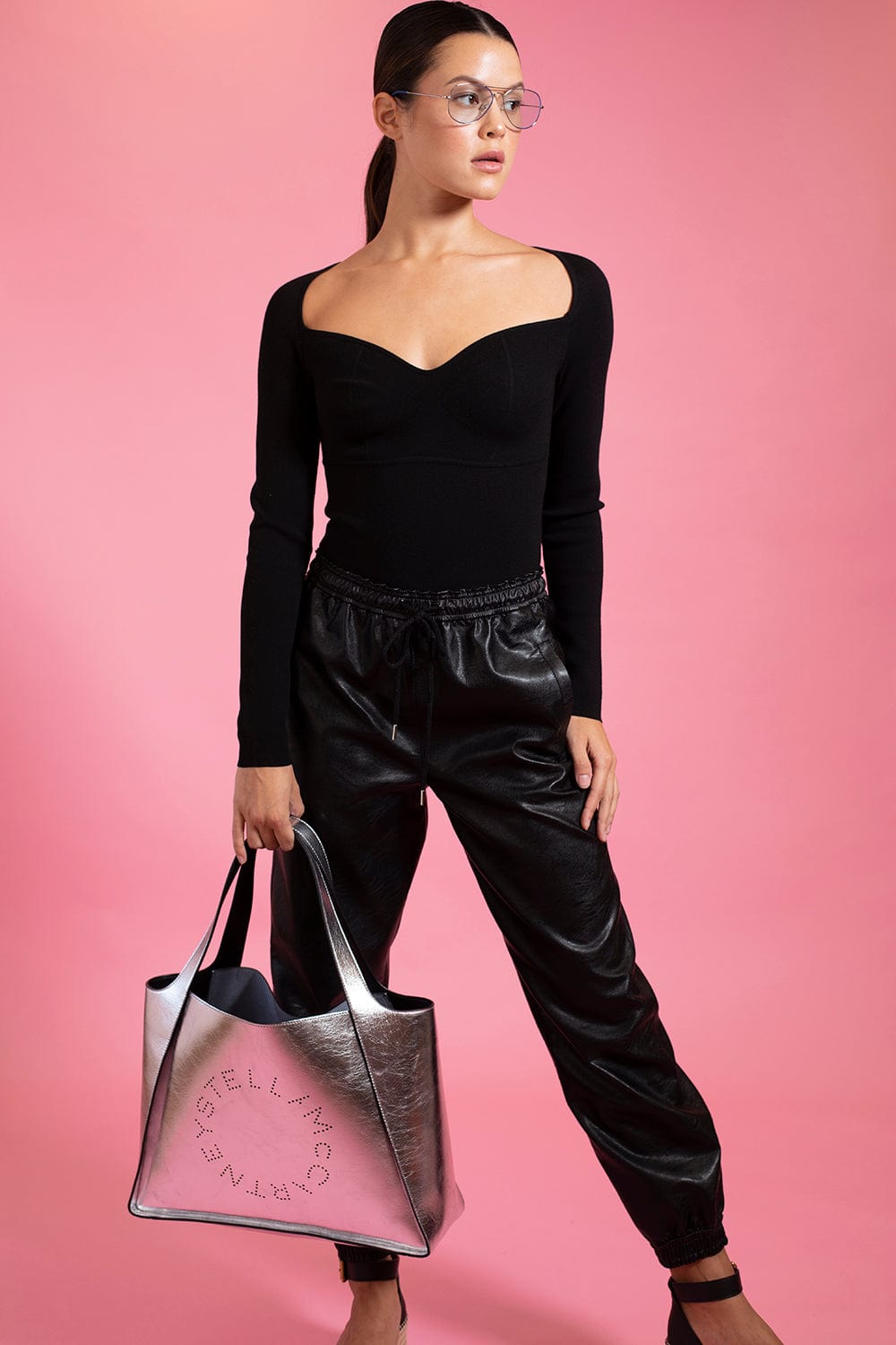 STELLA MCCARTNEY-Tote Eco Metallic-SILVER