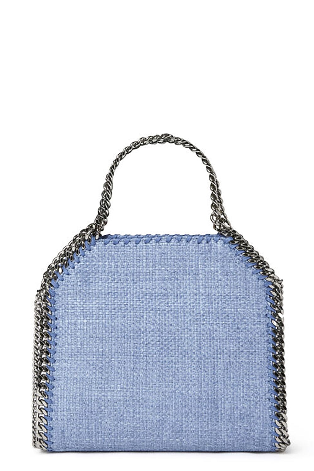 STELLA MCCARTNEY-Mini Tote Weaved Raffia-SMOKEY BLUE