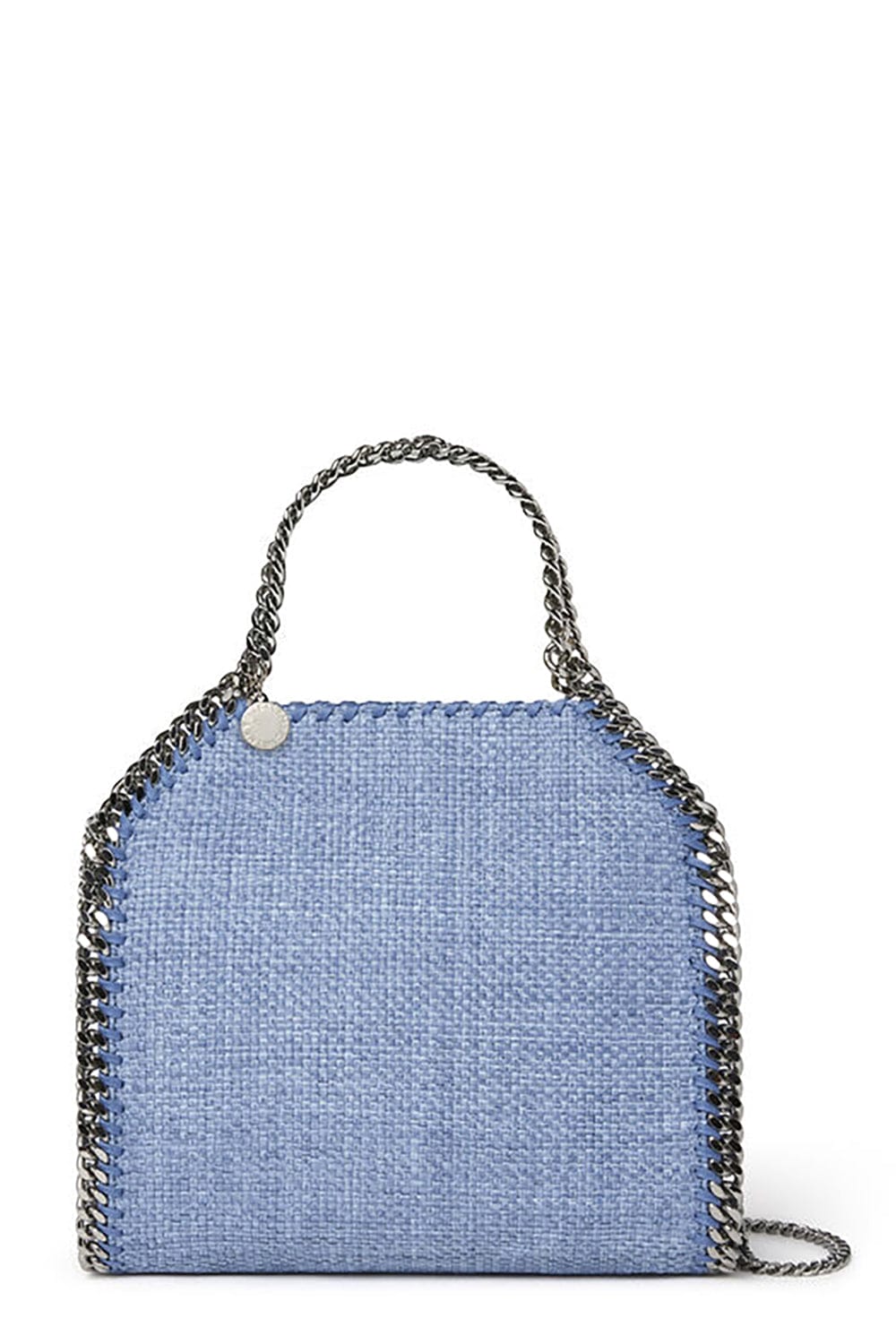 STELLA MCCARTNEY-Mini Tote Weaved Raffia-SMOKEY BLUE