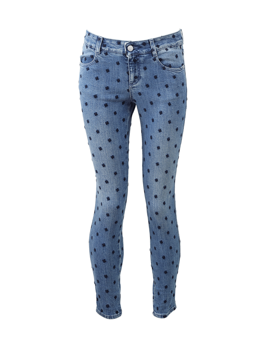 STELLA MCCARTNEY JEANS-Swiss Cross Embroidered Jean-