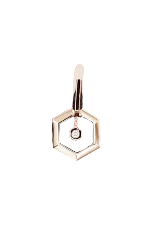 Double Hexagon Diamond Hoop JEWELRYFINE JEWELPIERCING STEPHANIE ANDERS XO   