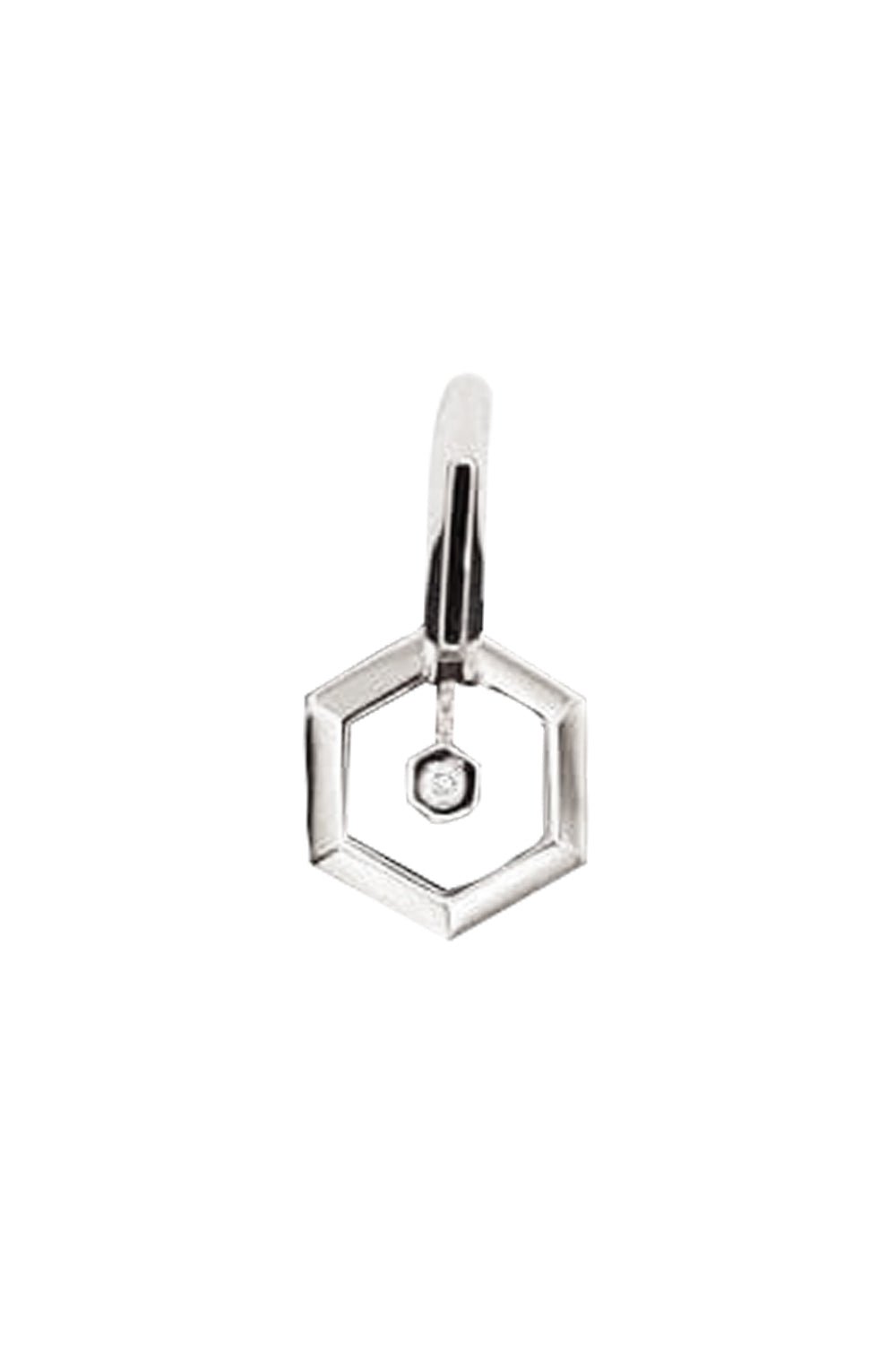 Double Hexagon Diamond Hoop JEWELRYFINE JEWELPIERCING STEPHANIE ANDERS XO   