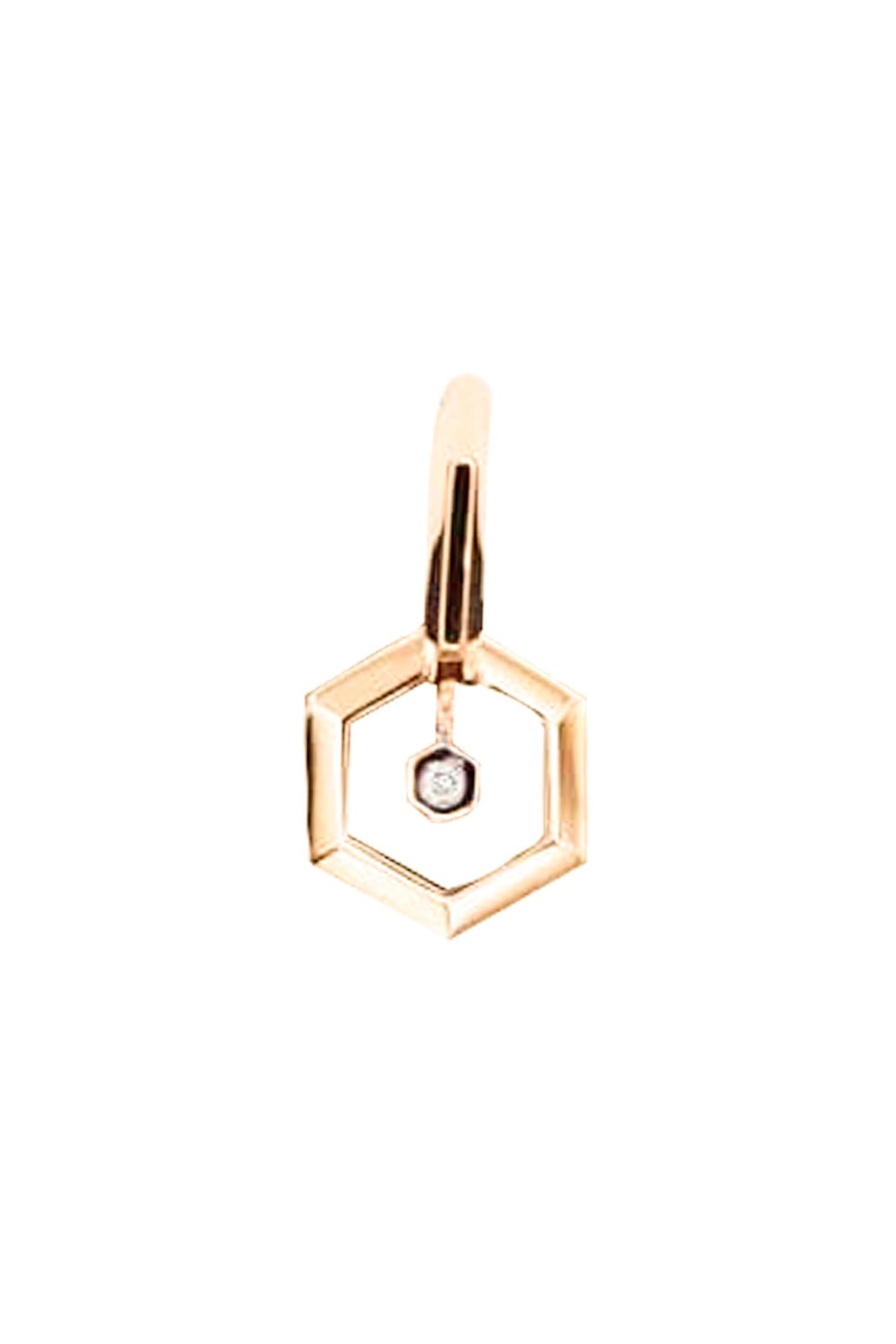 Double Hexagon Diamond Hoop JEWELRYFINE JEWELPIERCING STEPHANIE ANDERS XO   