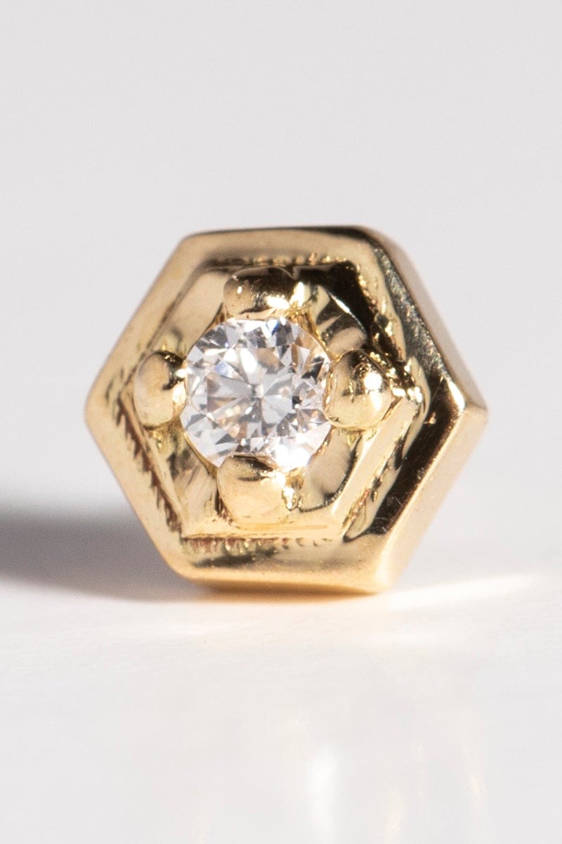 STEPHANIE ANDERS XO-'Eleven Excess' White Diamond Stud-