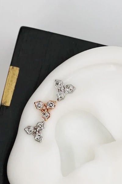 STEPHANIE ANDERS XO-'Seven Excess' White Diamond Stud-