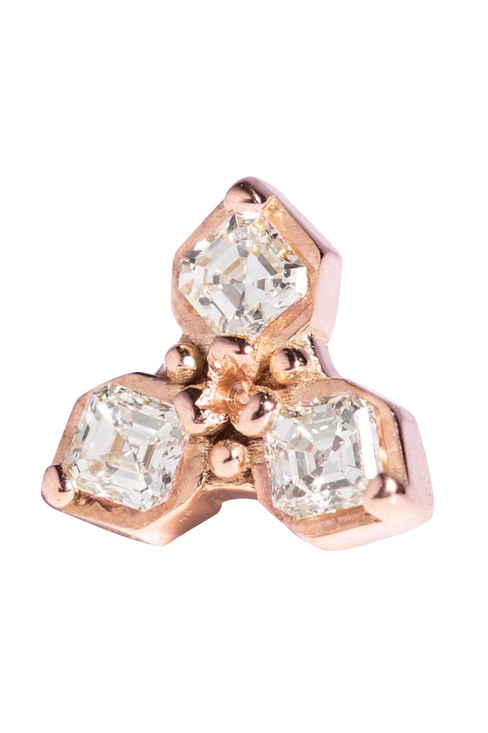 STEPHANIE ANDERS XO-'Seven Excess' White Diamond Stud-