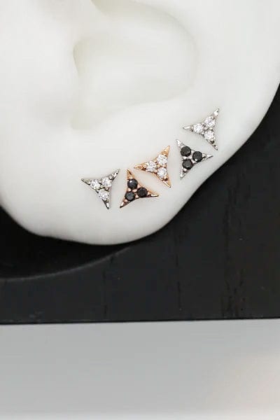 STEPHANIE ANDERS XO-'Six' Black Diamond Stud-