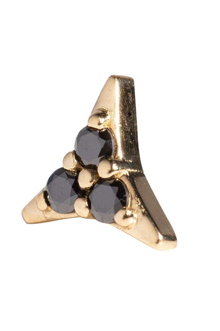 STEPHANIE ANDERS XO-'Six' Black Diamond Stud-