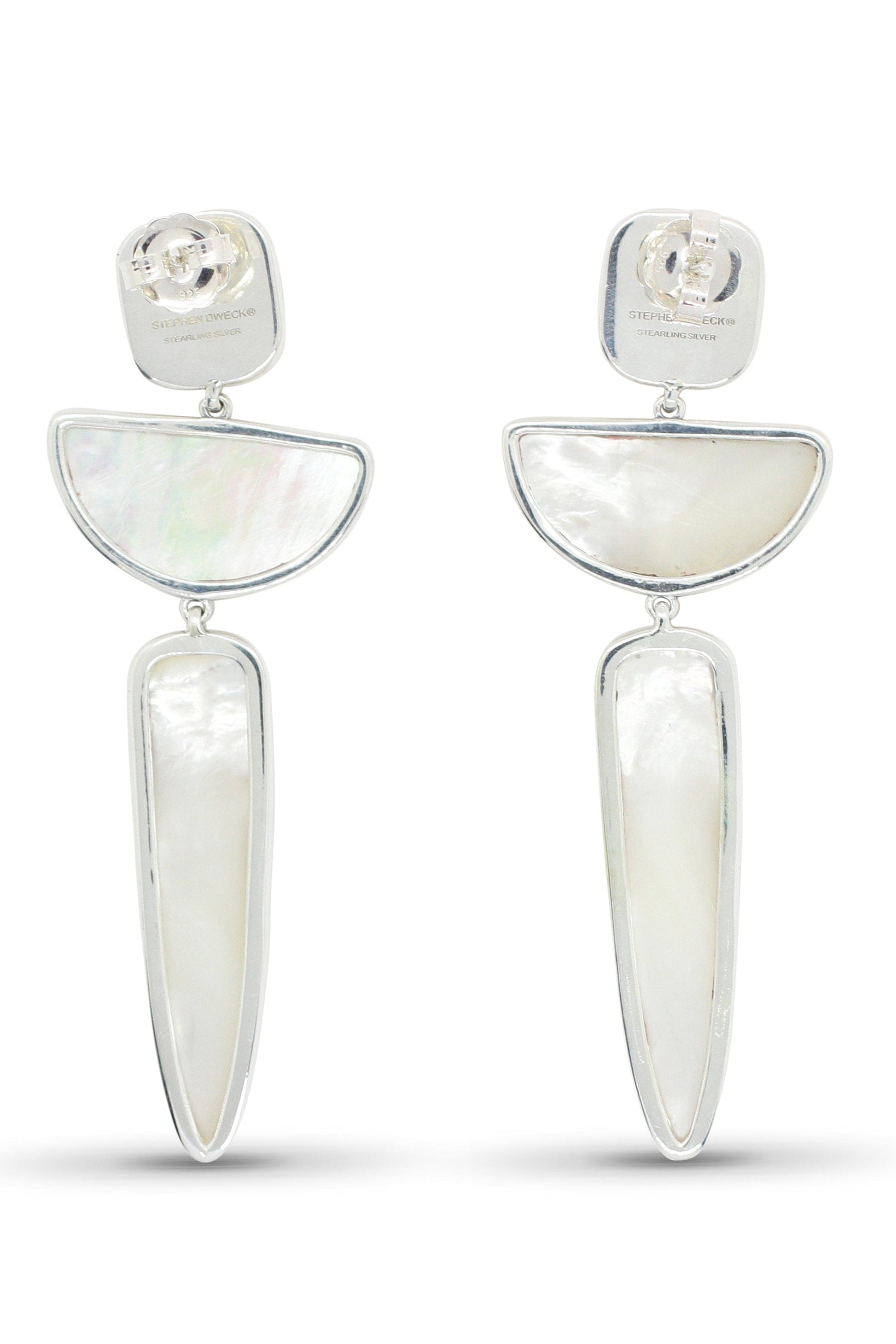 STEPHEN DWECK-Mother of Pearl Tiered Earrings-SILVER