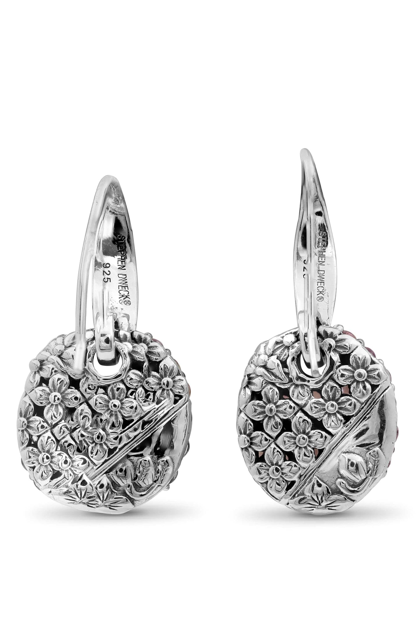 STEPHEN DWECK-Pink Sapphire Hook Earrings-SILVER