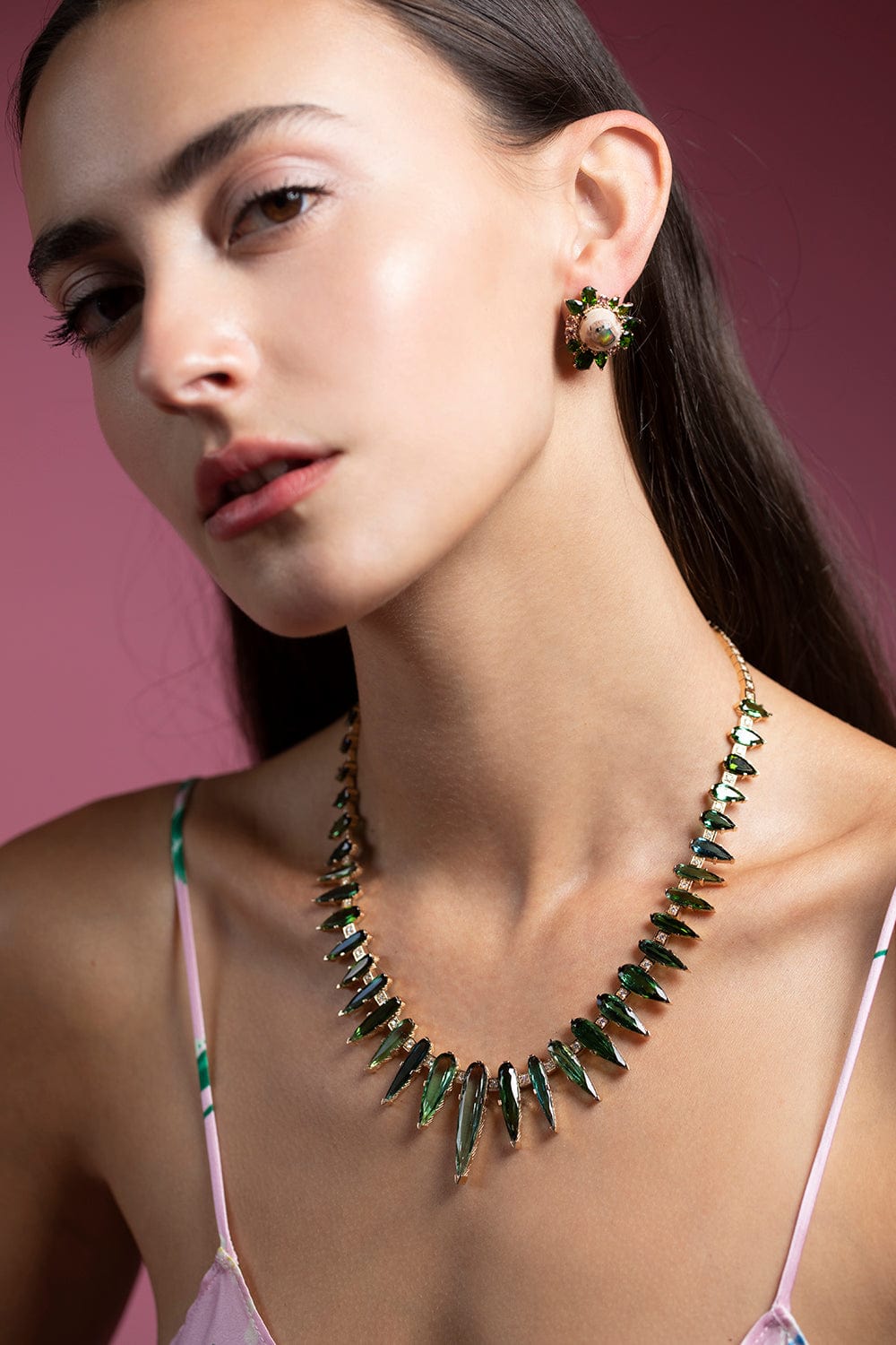 STEPHEN DWECK-Fire Opal PinkTourmaline Earrings-YELLOW GOLD