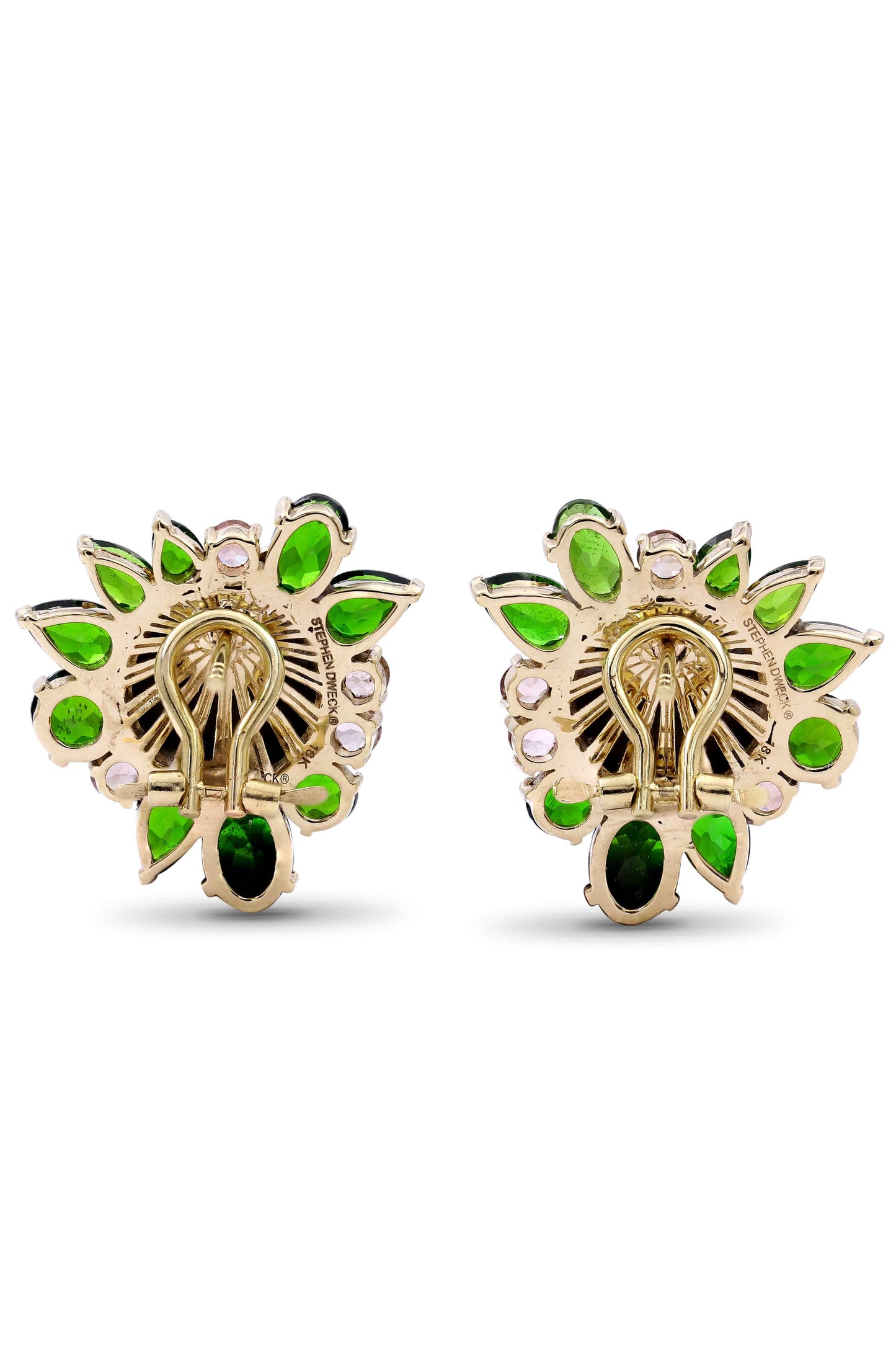 STEPHEN DWECK-Fire Opal PinkTourmaline Earrings-YELLOW GOLD