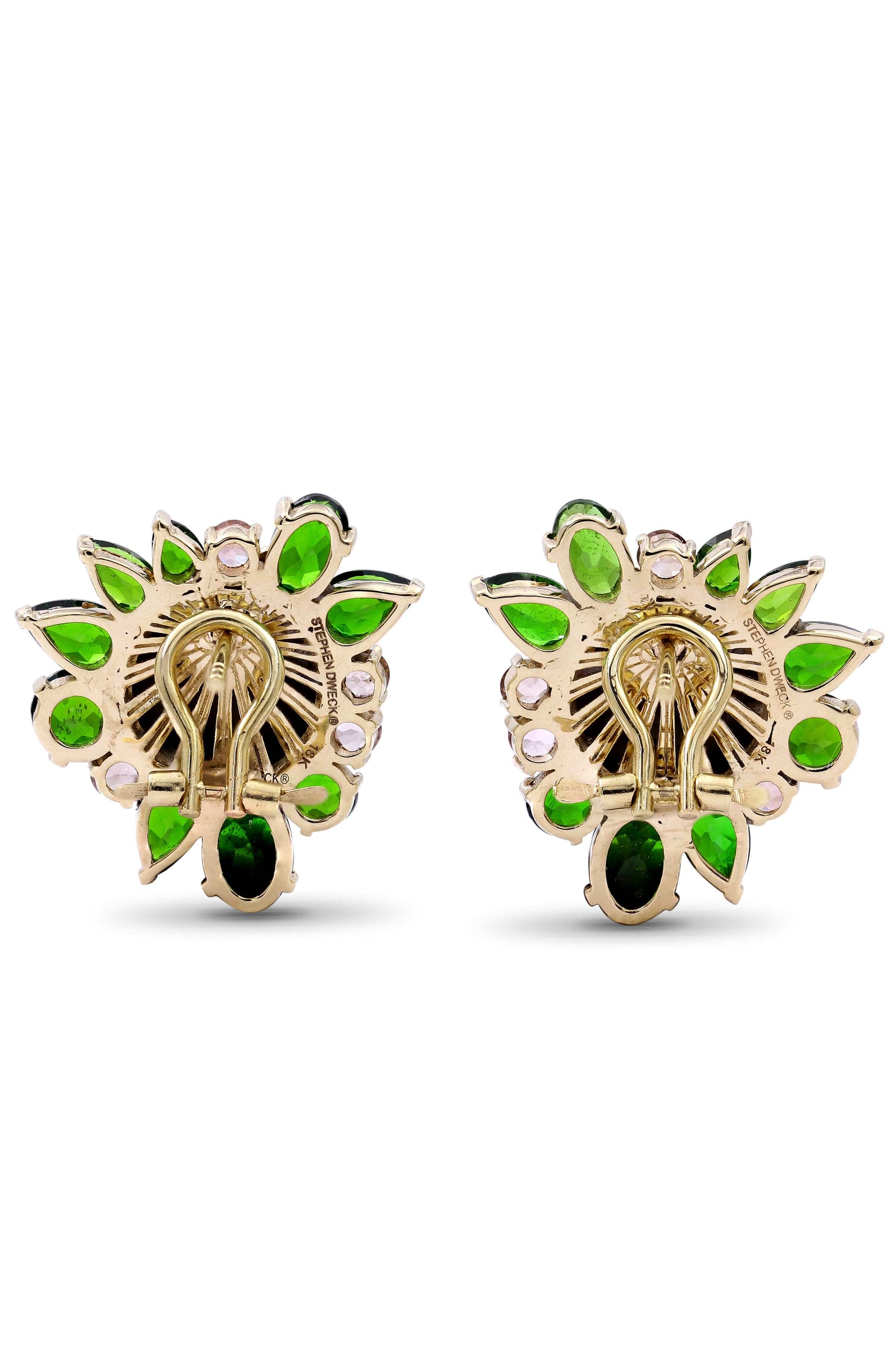 STEPHEN DWECK-Fire Opal PinkTourmaline Earrings-YELLOW GOLD