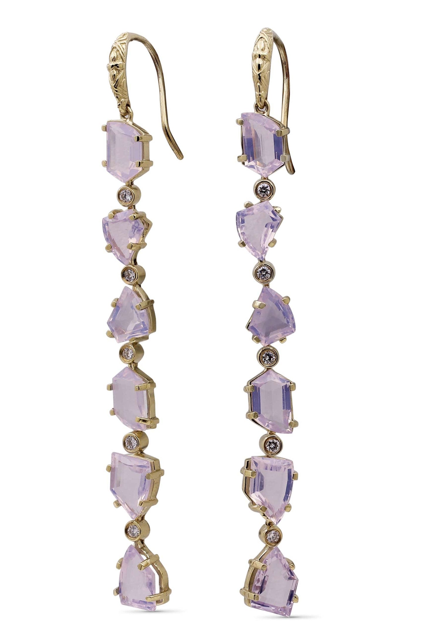 STEPHEN DWECK-Galactical Lavender Moon Quartz Earrings-YELLOW GOLD