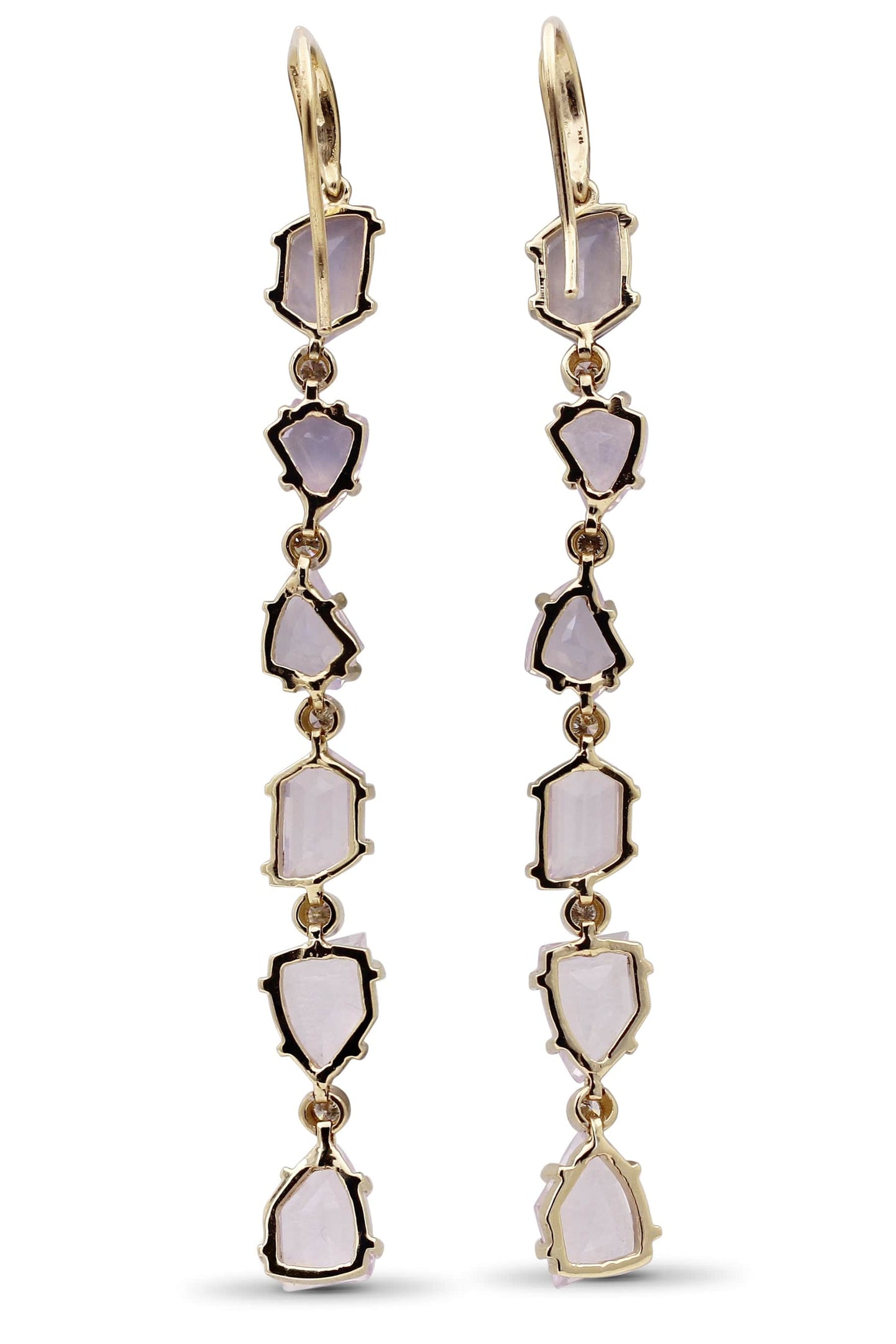 STEPHEN DWECK-Galactical Lavender Moon Quartz Earrings-YELLOW GOLD