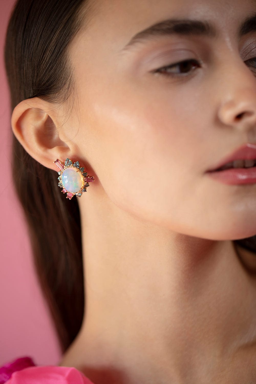 STEPHEN DWECK-Opal and Tourmaline Earrings-YELLOW GOLD