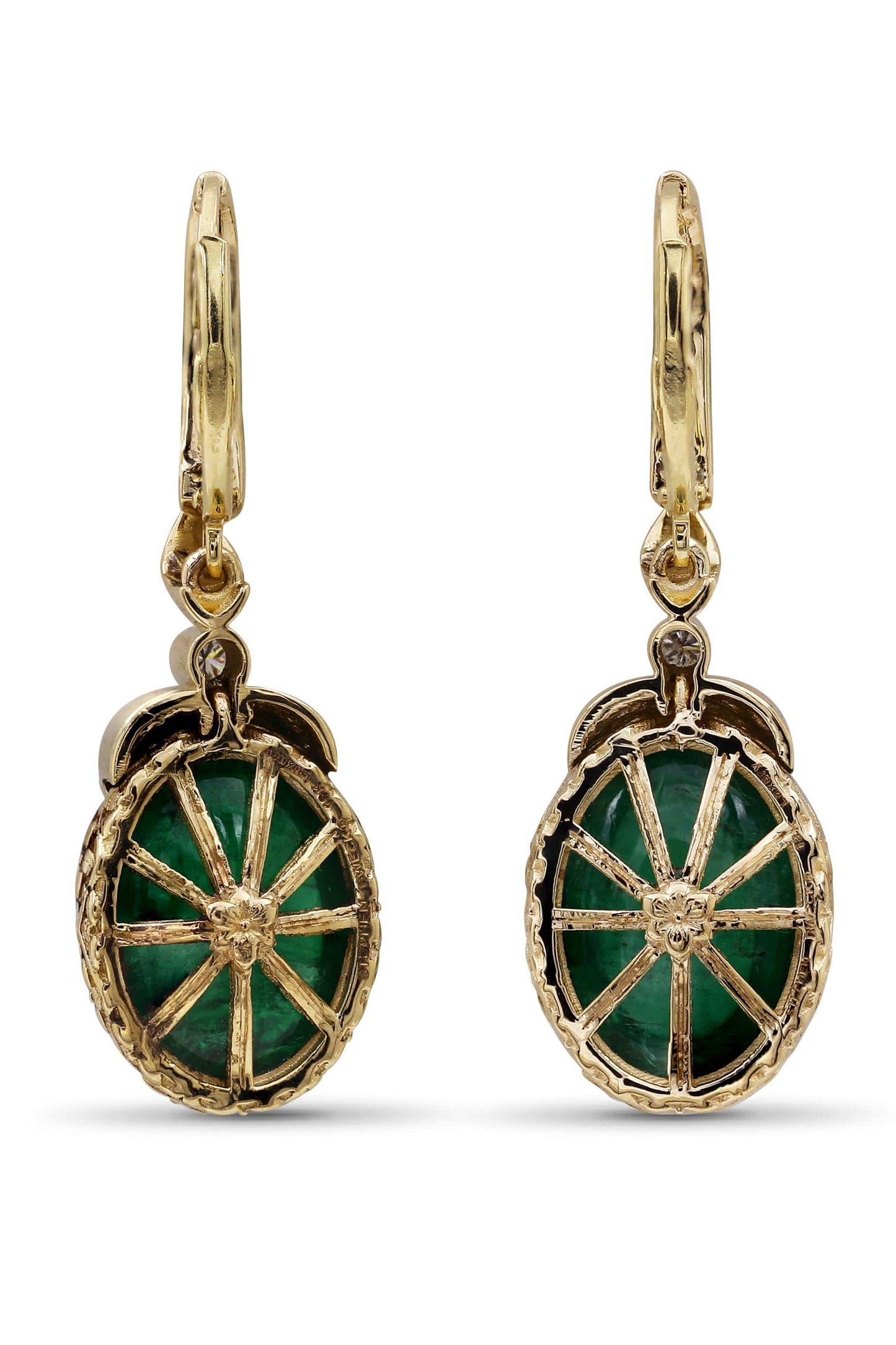 STEPHEN DWECK-Zambian Emerald Earrings-YELLOW GOLD