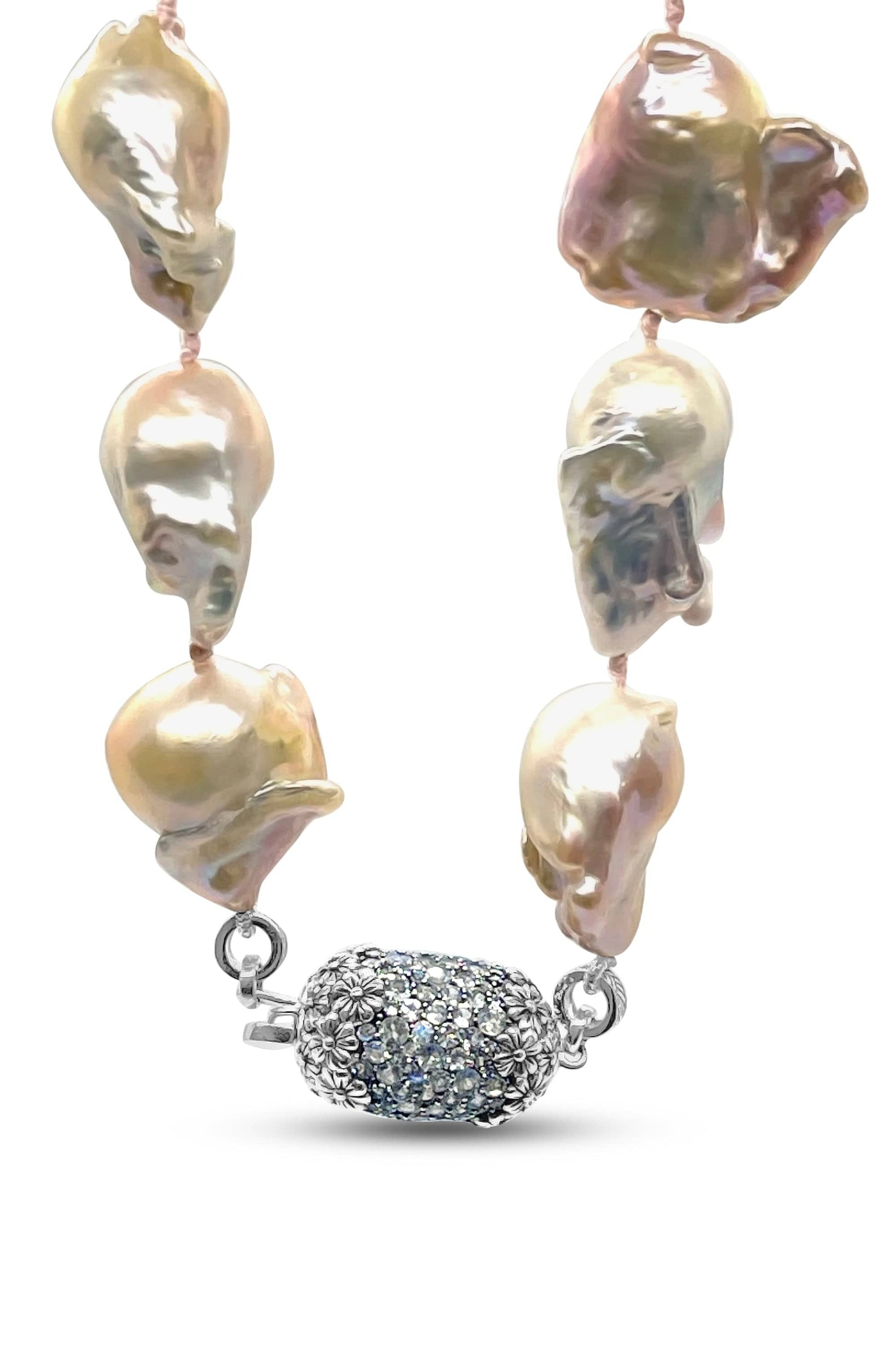STEPHEN DWECK-Lavender Baroque Pearl Necklace-SILVER