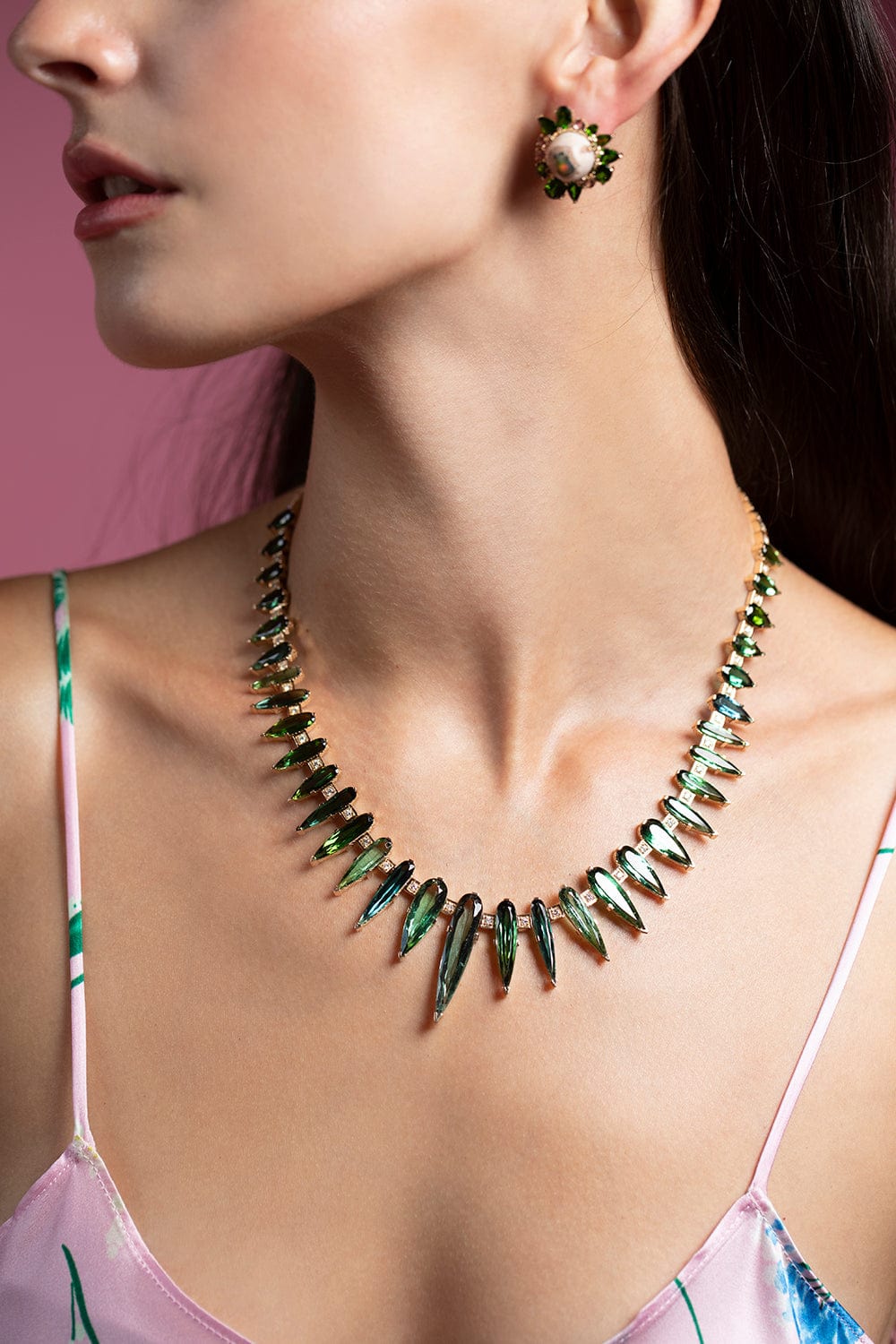 STEPHEN DWECK-Green Tourmaline Necklace-YELLOW GOLD