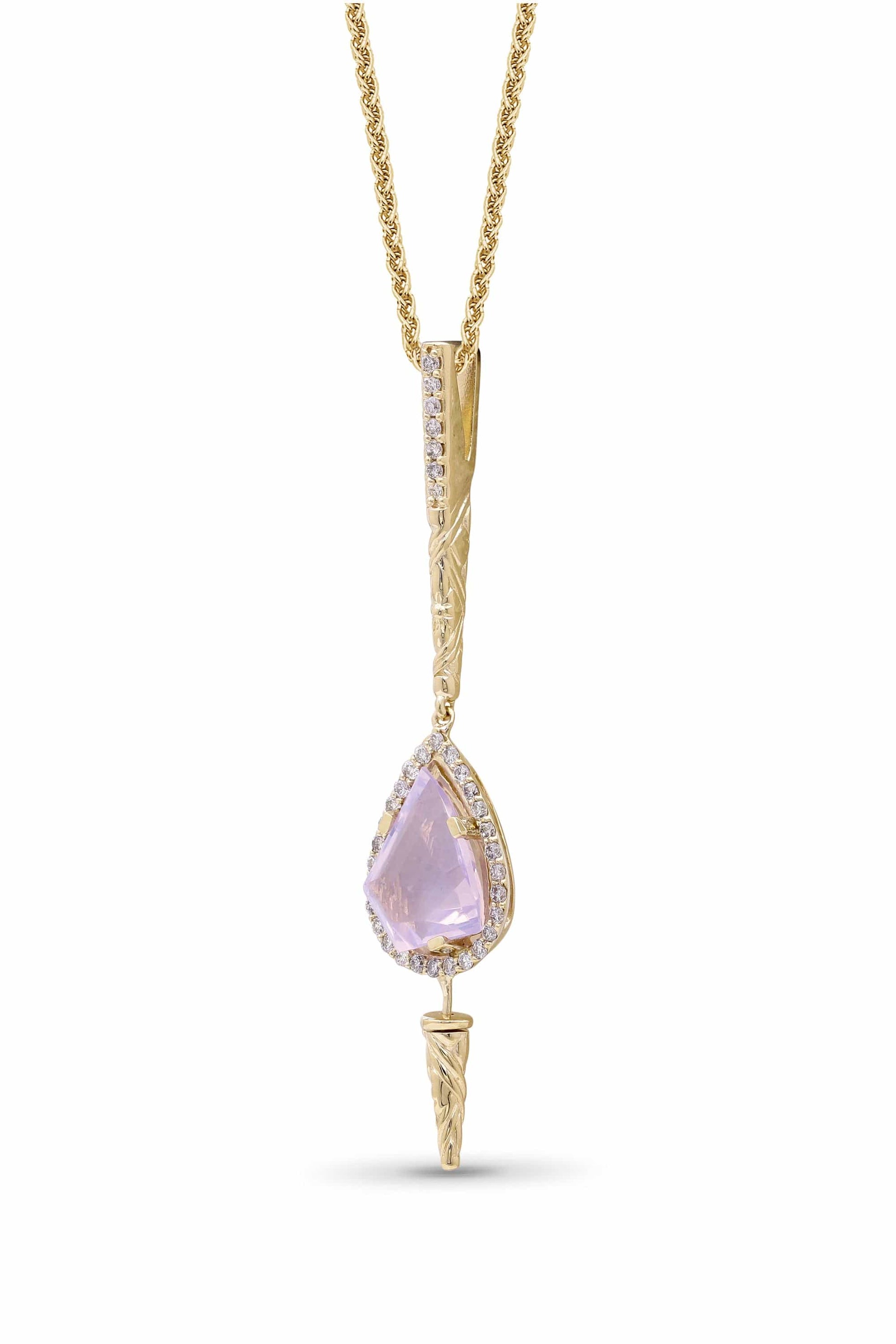 STEPHEN DWECK-Lavender Moon Quartz Necklace-YELLOW GOLD