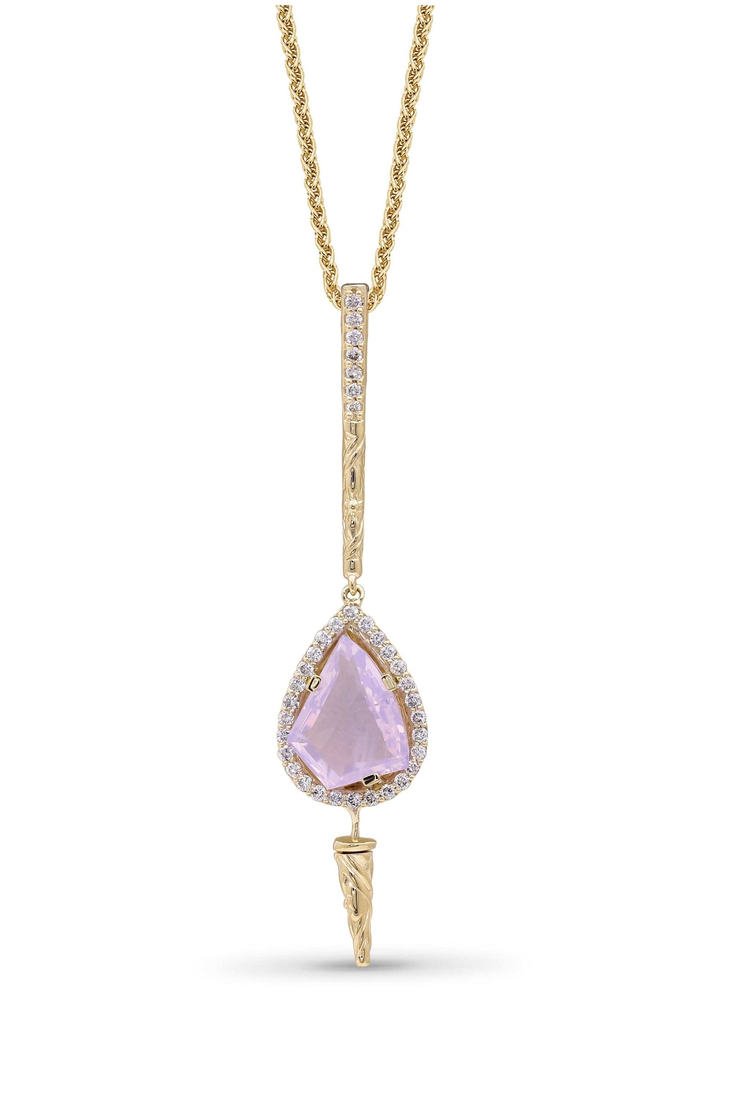 STEPHEN DWECK-Lavender Moon Quartz Necklace-YELLOW GOLD