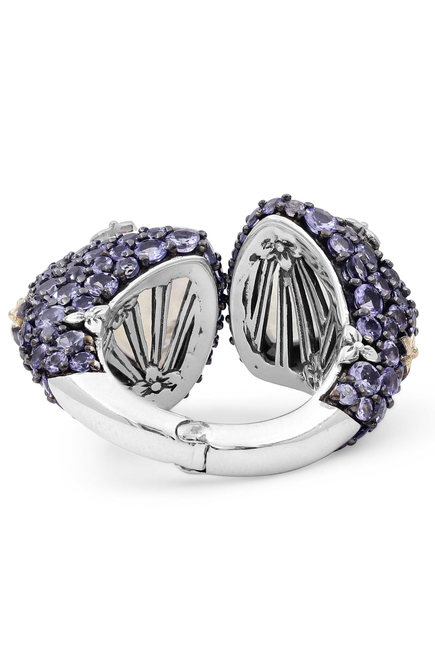 STEPHEN DWECK-Rainbow Moonstone and Tanzanite Ring-SILVER