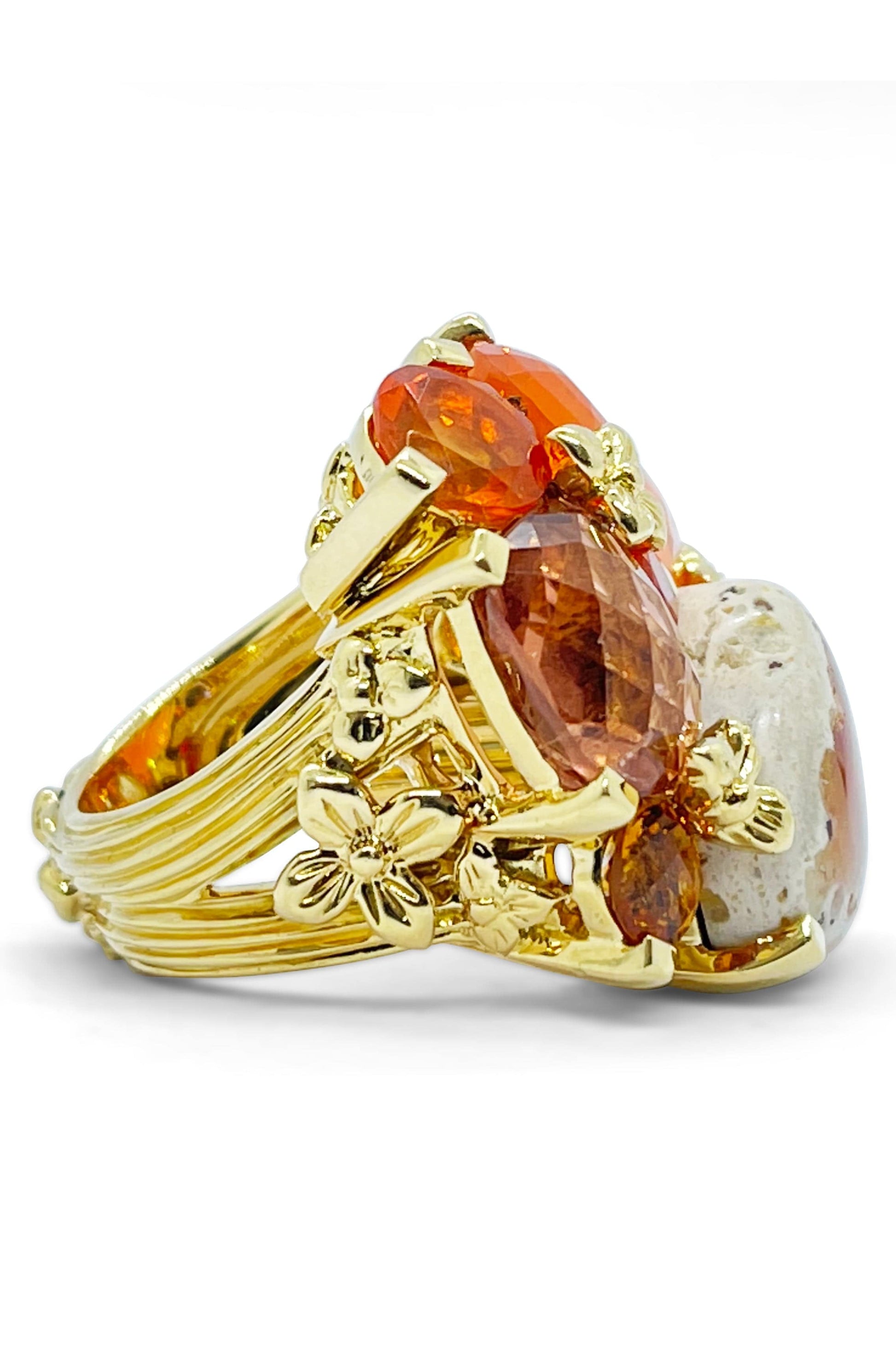 STEPHEN DWECK-Fire Opal and Orange Citrine Ring-YELLOW GOLD