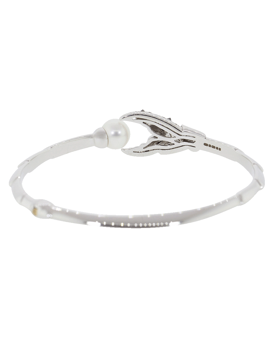 STEPHEN WEBSTER-Jewels Verne Crab Pincher Pearl Bangle-WHITE GOLD