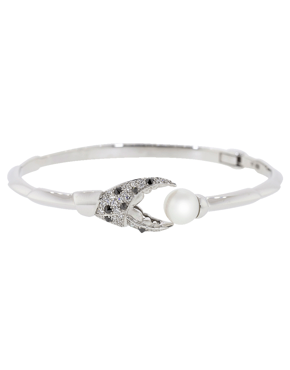 STEPHEN WEBSTER-Jewels Verne Crab Pincher Pearl Bangle-WHITE GOLD