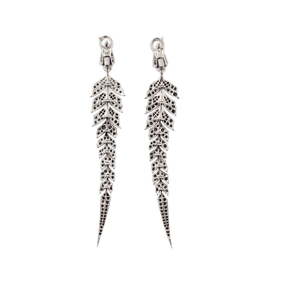 STEPHEN WEBSTER-Magnipheasant Diamond Earrings-WHITE GOLD