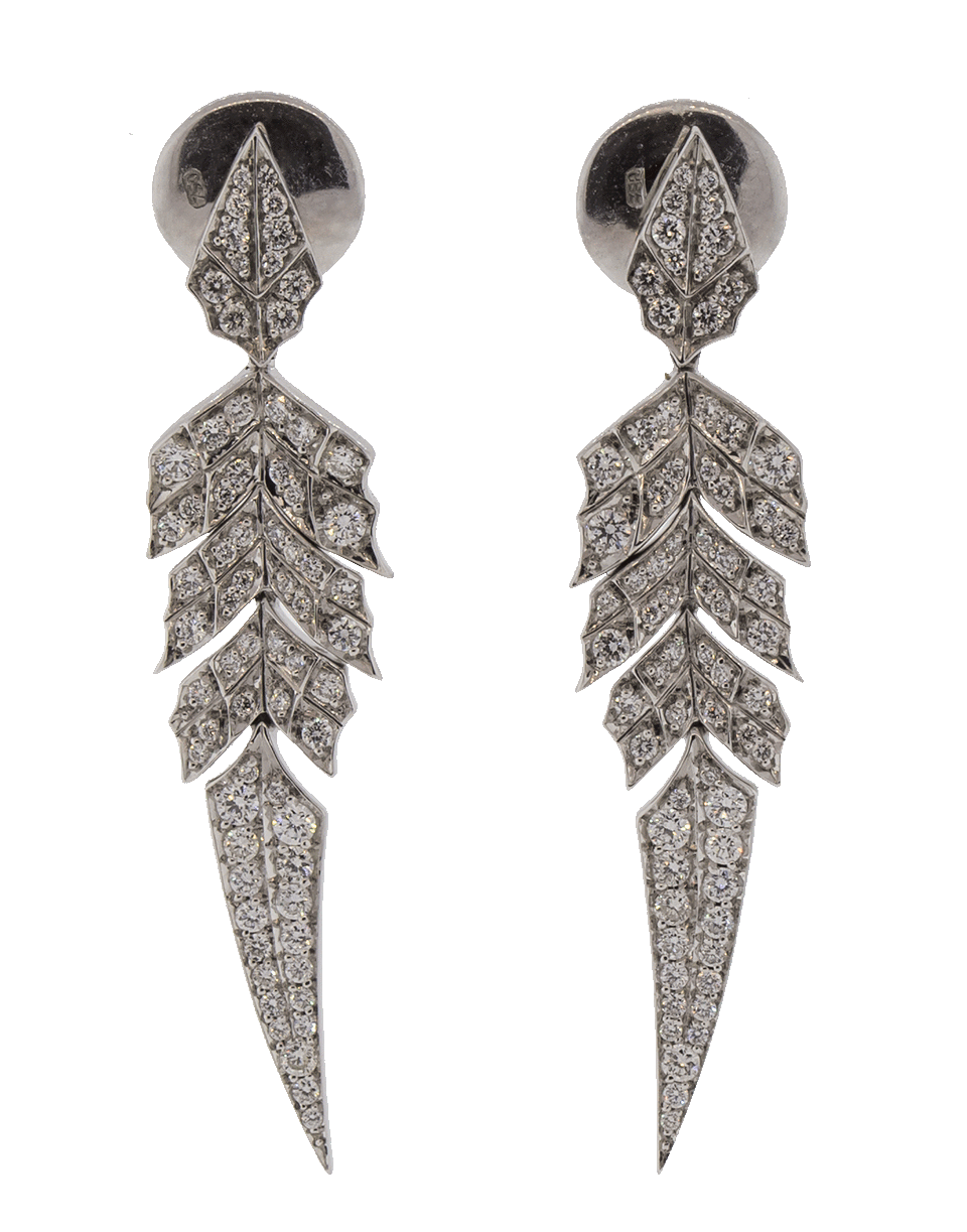 STEPHEN WEBSTER-Pave Diamond Short Earrings-WHITE GOLD