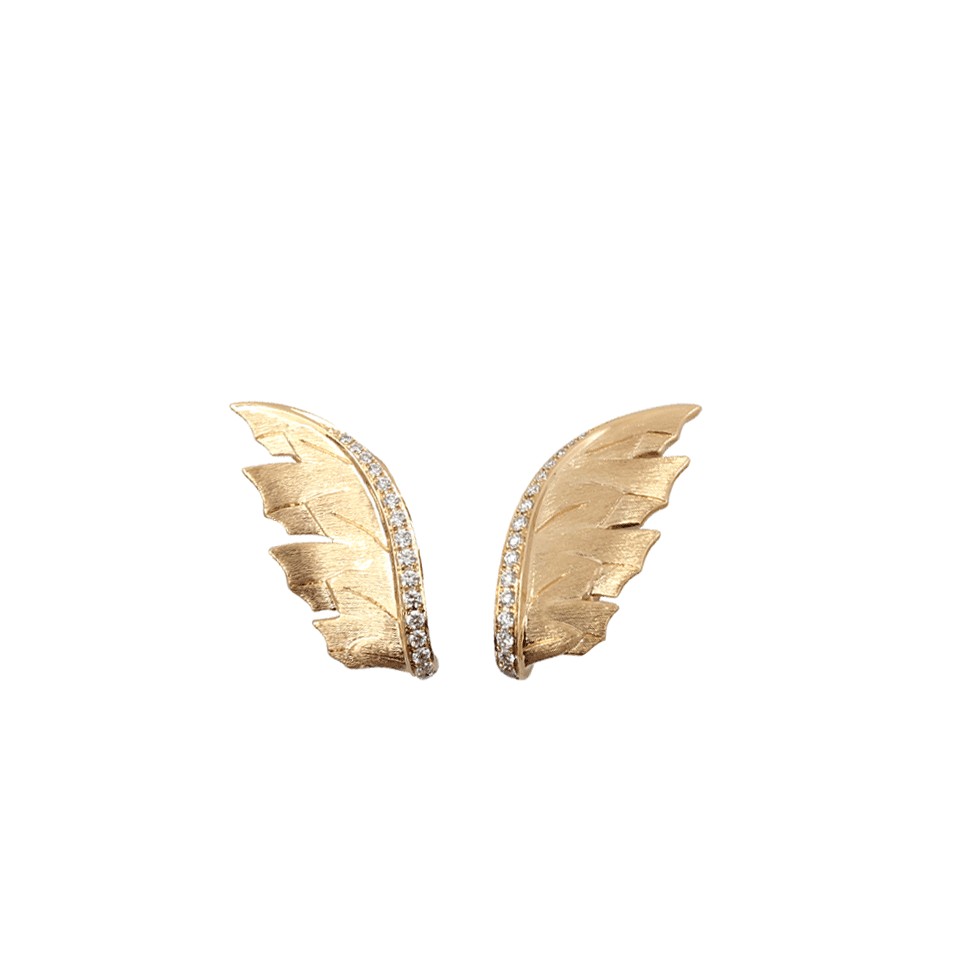 STEPHEN WEBSTER-Magnipheasant Diamond Earrings-YELLOW GOLD