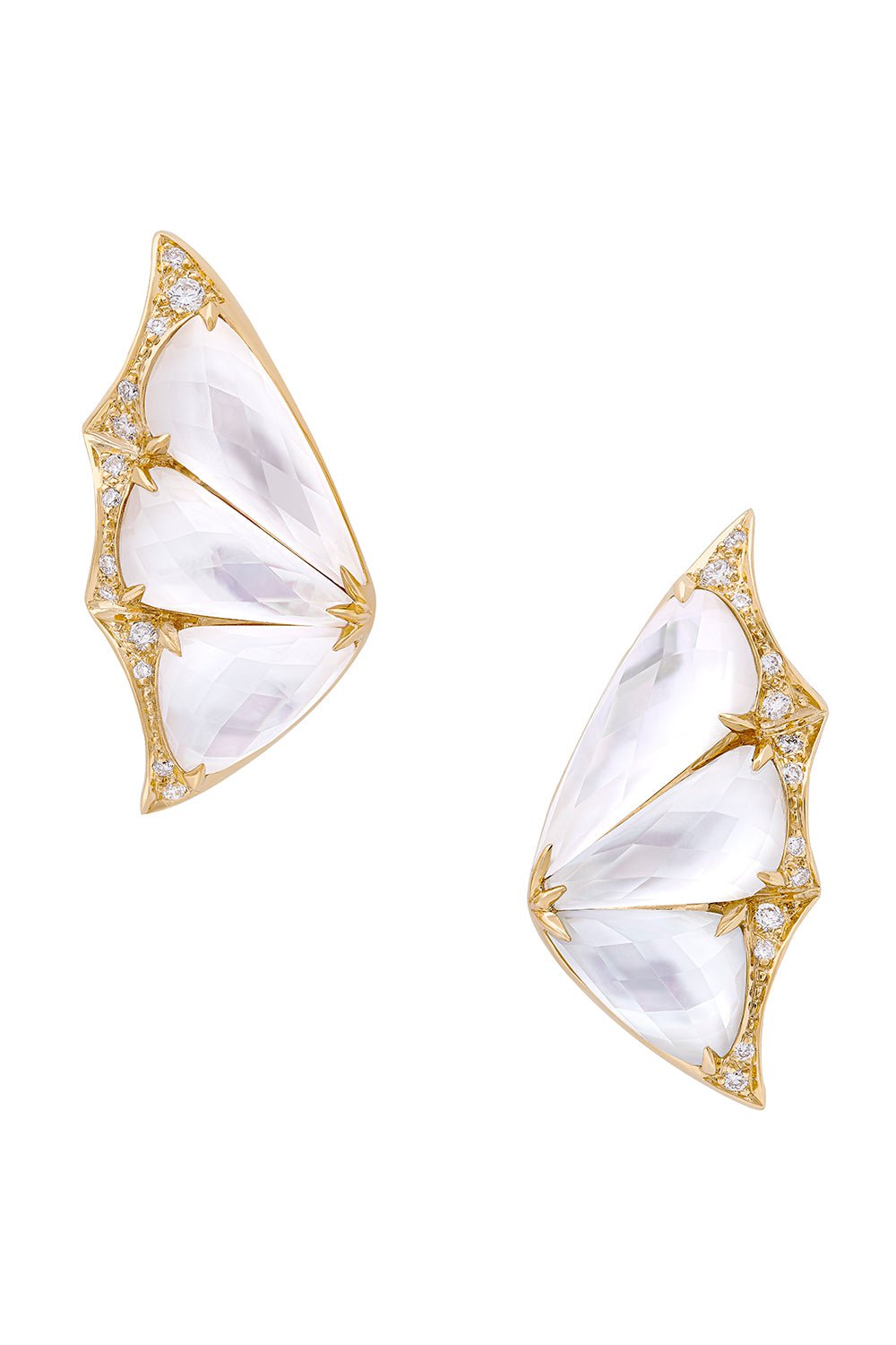 STEPHEN WEBSTER-Fly By Night Cuff Earrings-YELLOW GOLD