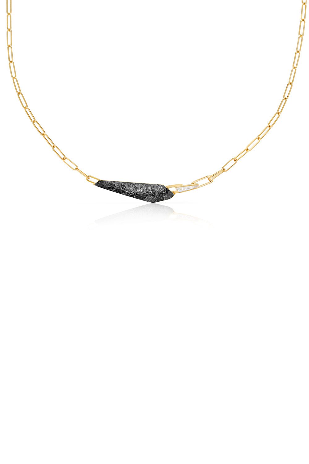 STEPHEN WEBSTER-Crystal Haze Shard Slimline Linked Choker-YELLOW GOLD