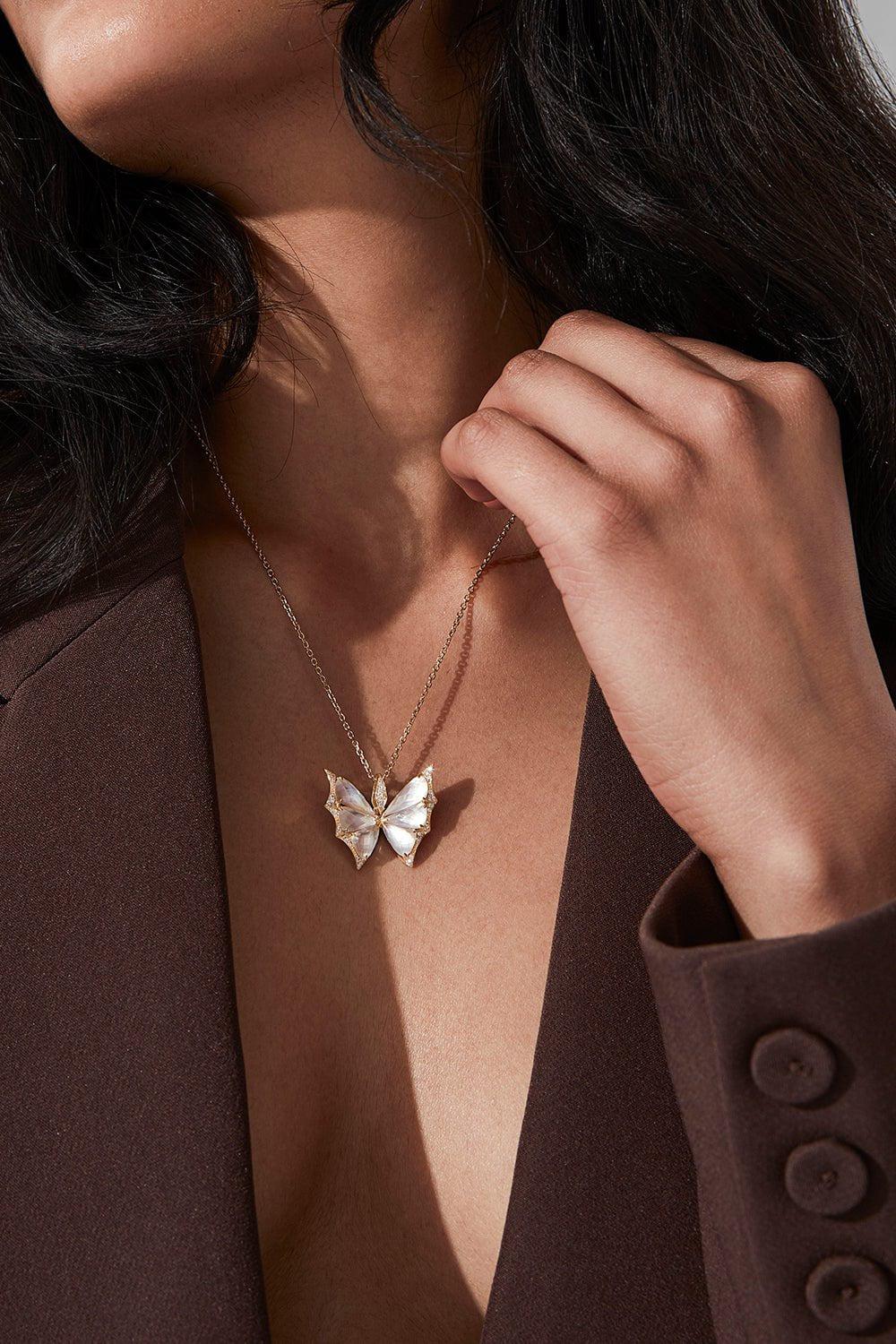 STEPHEN WEBSTER-Fly By Night Pendant Necklace-YELLOW GOLD