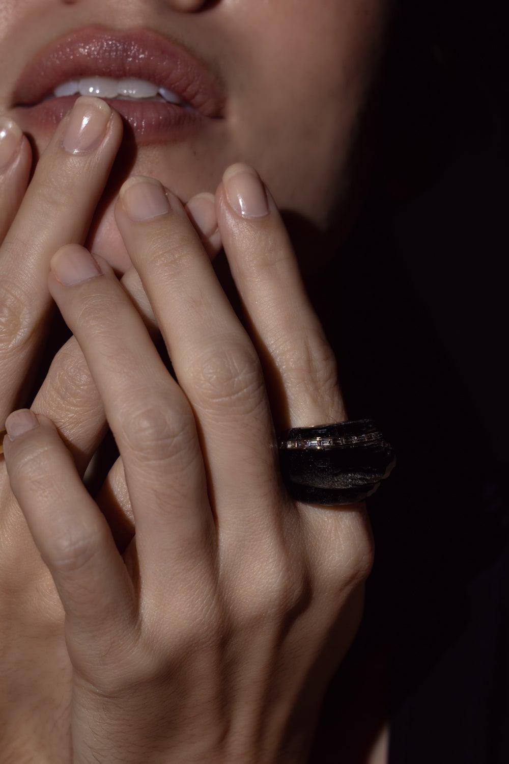 STEPHEN WEBSTER-Crystal Haze Amplified Cocktail Ring-YELLOW GOLD