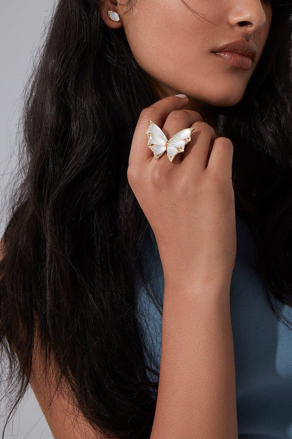 STEPHEN WEBSTER-Fly By Night Large Cocktail Ring-YELLOW GOLD