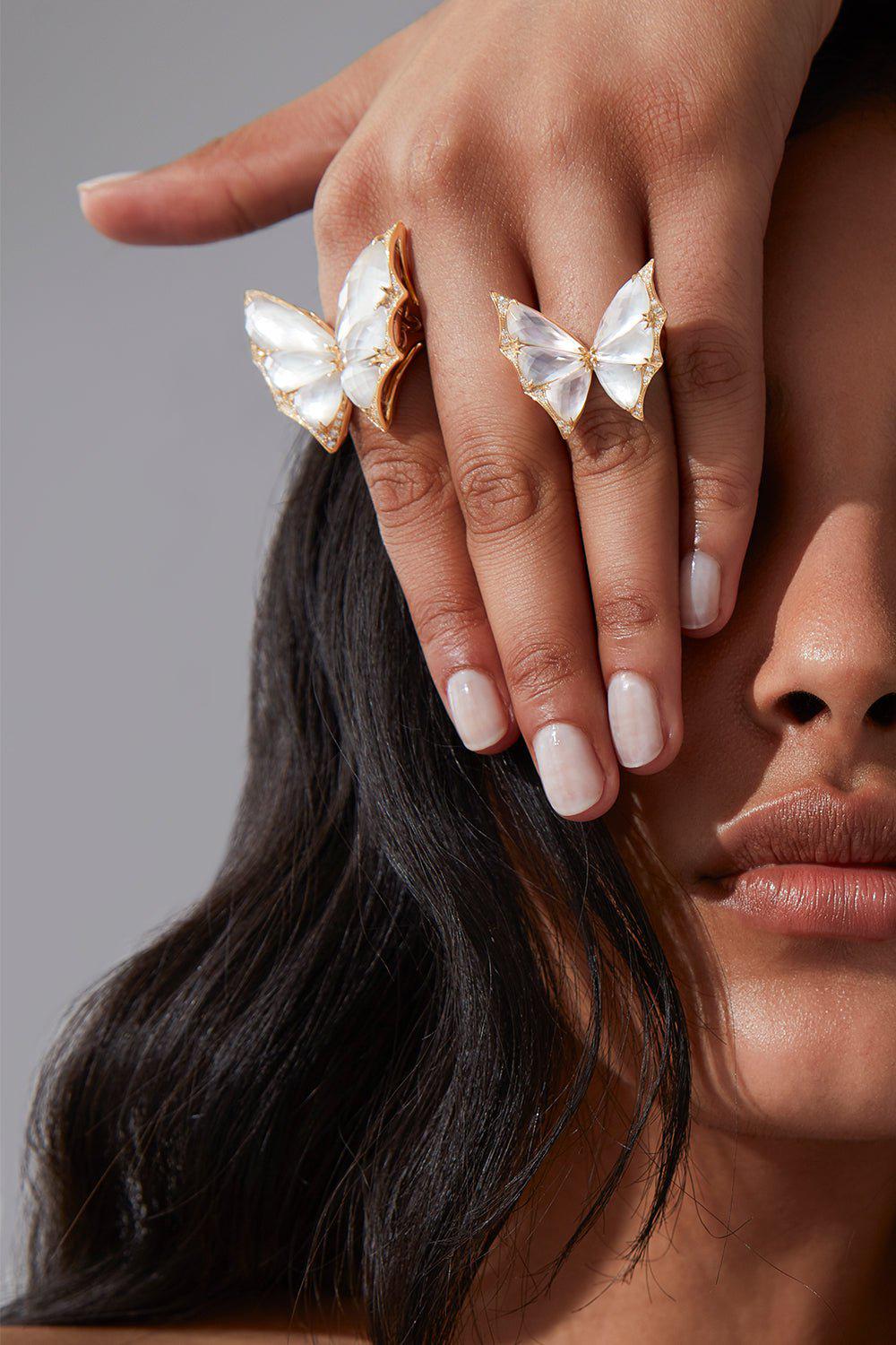 STEPHEN WEBSTER-Fly By Night Small Cocktail Ring-YELLOW GOLD