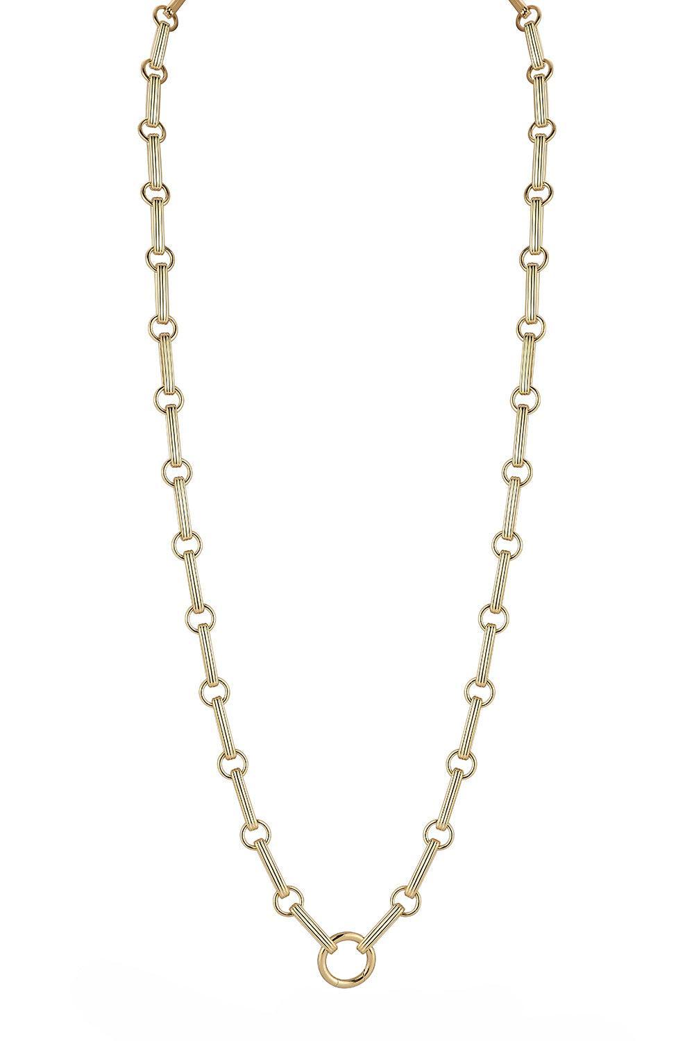  Elongated Book Link Ernie Chain - 22"-YELLOW GOLD-22-JEWELRYFINE JEWELNECKLACE O-STORROW 