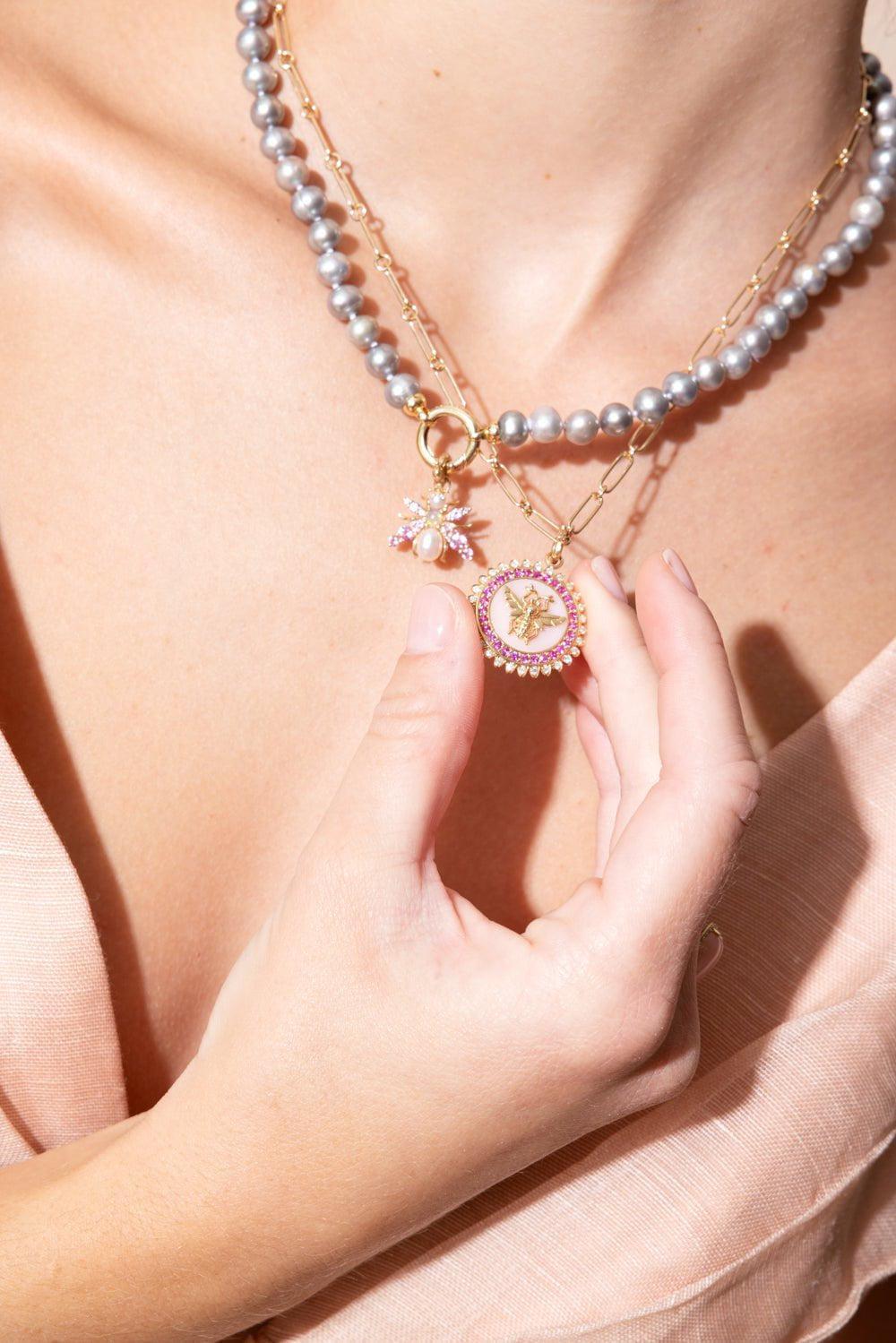 STORROW-Minnie Medallion-YELLOW GOLD
