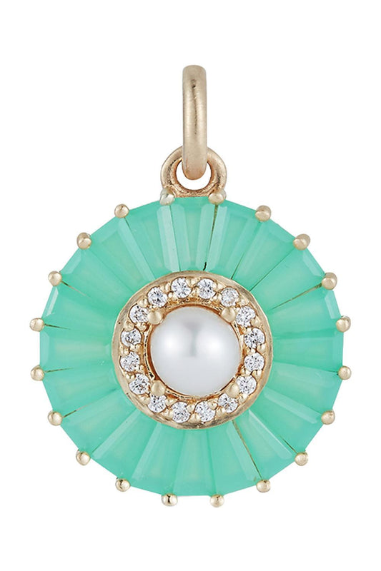 Pearl Diamond Chrysoprase Emily Charm-YELLOW GOLD-JEWELRYFINE JEWELPENDANT-STORROW