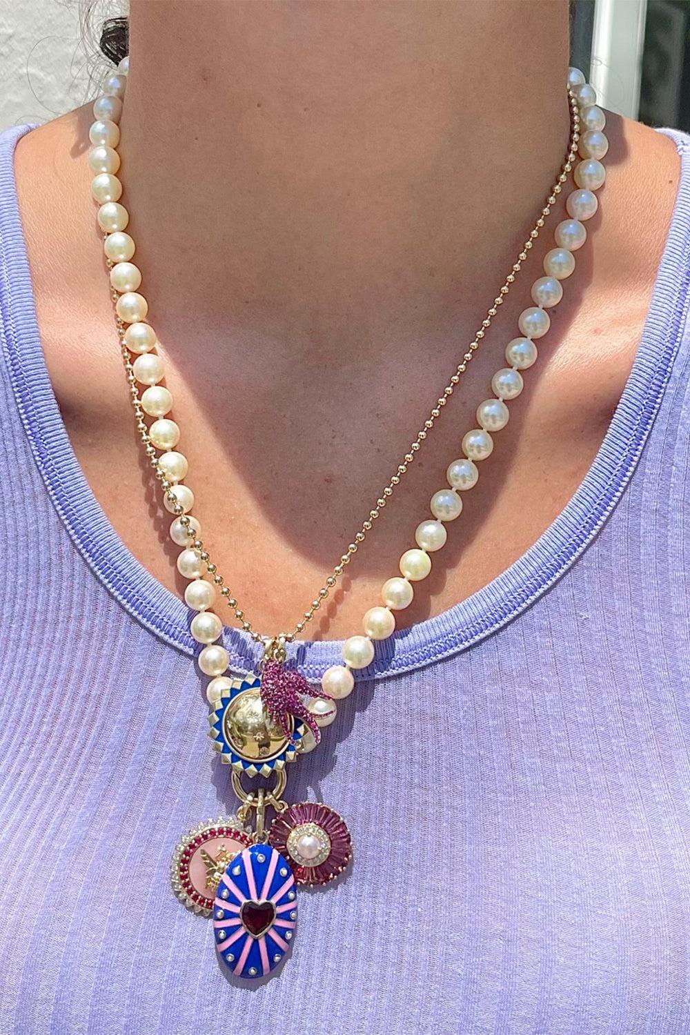 Ruby Birdie Charm-YELLOW GOLD-JEWELRYFINE JEWELPENDANT-STORROW