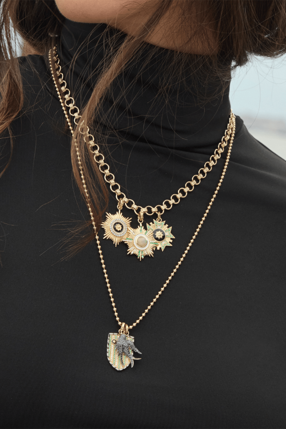 STORROW-Victoria Medallion-YELLOW GOLD