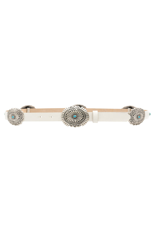 Concho Belt-WHITE-XS-ACCESSORIEBELTS-STREETS AHEAD