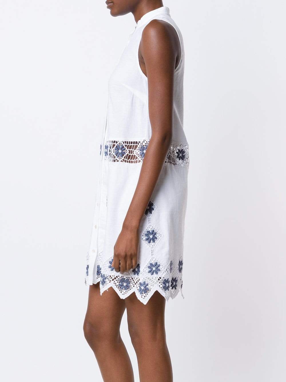 SUNO-Floral Eyelet Dress-