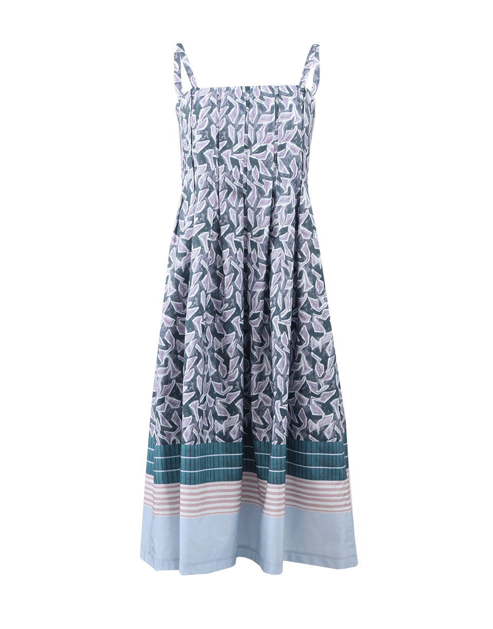 SUNO-Floral Print Spaghetti Strap Dress-